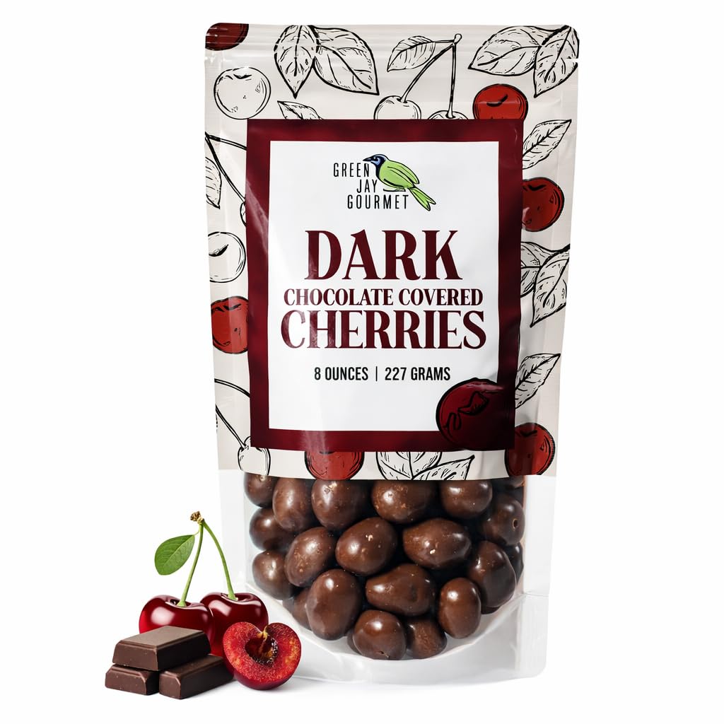 Amazon.com : Green Jay Gourmet Dark Chocolate Cherries - Handmade